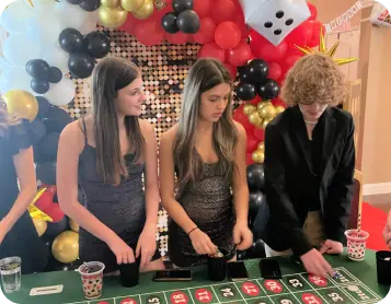 girls at the casino styled party 3